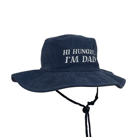 Hi Hungry Stonewashed Navy Wide Brim Hat Uncle Reco