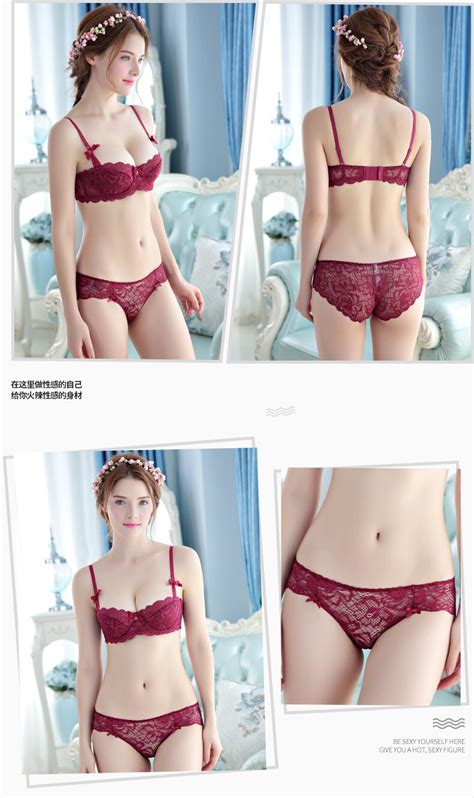 Oranriting Sweet Bow Lace Bra Briefs Sexy Lingerie Set Summer Thin Bra