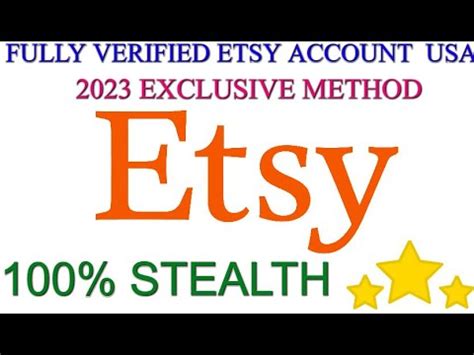 Make A Fully Verified Etsy Stealth Account New Method Youtube