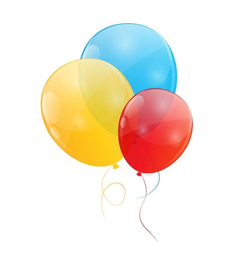 Premium Vector Color Glossy Balloons Background Vector Illustration