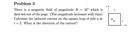 Solved There Is A Magnetic Field Of Magnitude B 2t2 Which Is Chegg