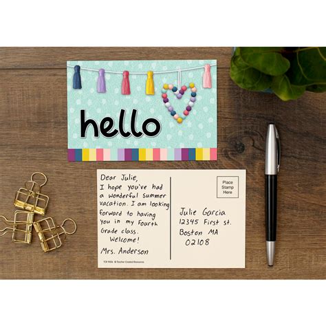 Oh Happy Day Hello Postcards Tcr9056 Teacher Created Resources