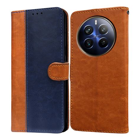 Casotec Flip Cover Back Case For Realme 12 Pro Plus 5g Premium Leather Finish Inbuilt