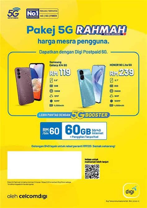 Pakej 5G Rahmah 2023 Celcom DiGi Maxis Umobile Yes Unifi