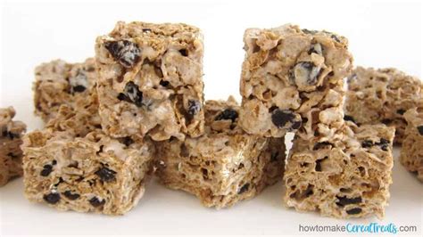 Raisin Bran Crunch Bars | howtomakecerealtreats.com | Recipe | Raisin bran crunch, Cereal treat ...