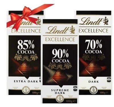 Швейцарский, черный шоколад Lindt Exсellence 70%, 78%, 85%, 90% какао ...