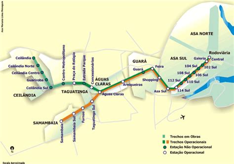 Brasilia Subway Map Toursmaps