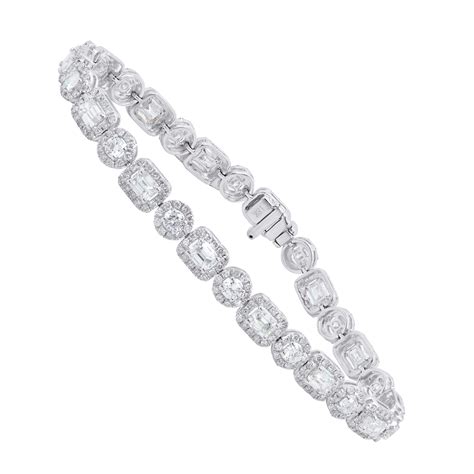 Philippe Charriol 18 Karat White Gold Pave Diamond Bracelet 1.00 Carat ...