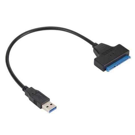 Hard Disk Cable USB 3.0 to SATA Adapter 22pin Connector SSD HDD Drive 2 ...