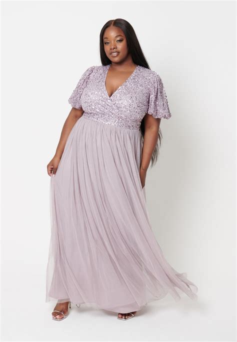 Beauut Embellished Sequins Robe De Cocktail Lilac Violet Zalando Fr