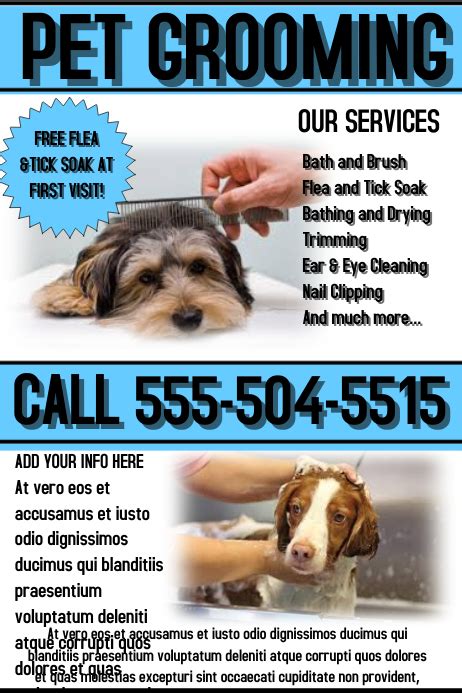 Pet Grooming Template Postermywall