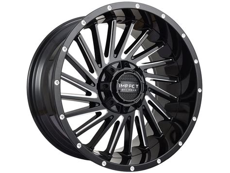 Impact Off Road Milled Gloss Black Wheels Realtruck