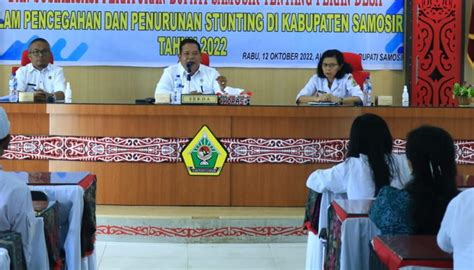 Penanganan Dan Penurunan Stunting Dibahas Di Pemkab Samosir