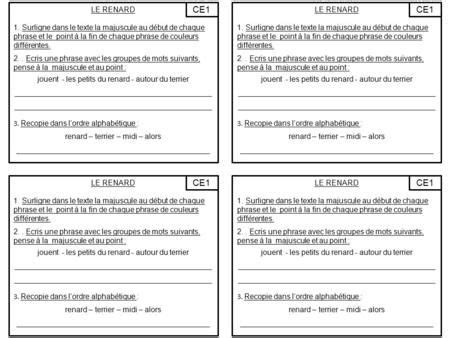 CE1 Mon plan de travail en vocabulaire CE2 Légende Sommaire ppt