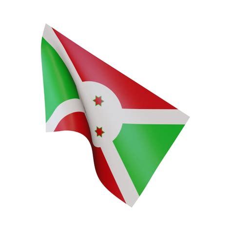 Premium Photo D Illustration Flag Of Burundi White Background