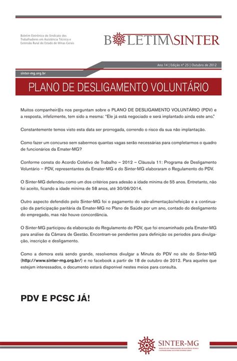 Plano De Desligamento Volunt Rio Pdf