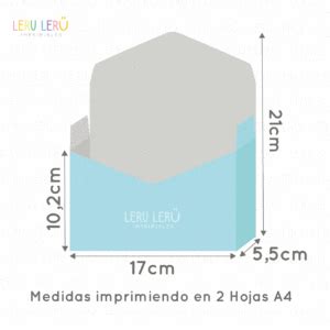 Molde Caja Sobre Leru Leru Imprimibles