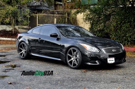 2011 Infiniti G37 On Niche Verona M150 Black With Machine Dark Tint Wheels