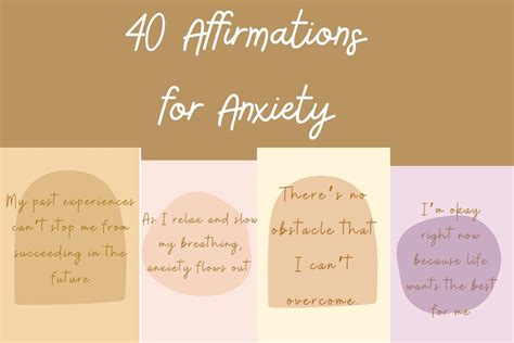 40 Affirmation for Anxiety Cards Daily Affirmations Self - Etsy