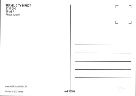 Ansichtskarte Postkarte Amerikanisches Passagierflugzeug Travel City