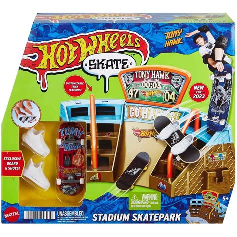 Conjunto Skate De Dedo Hot Wheels Stadium Skatepark Mattel