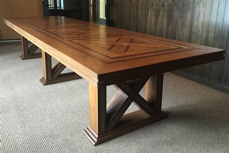 Bespoke Base Parquetry Dining Table Mark Alexander Design