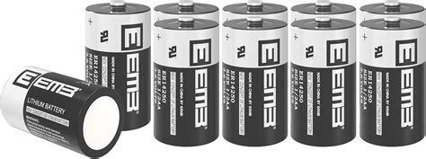 EEMB Lot De 10 Piles Lithium ER 14250 LS14250 1 2 AA Batterie 3 6V