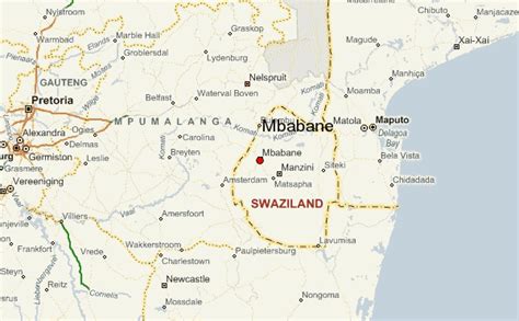 Mbabane Map ~ World Of Map