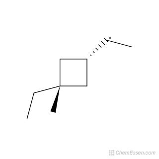 Ethyl Methylcyclobutyl Ethyl Structure C H Over