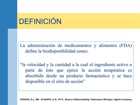 Biodisponibilidad De Los Farmacos Ppt