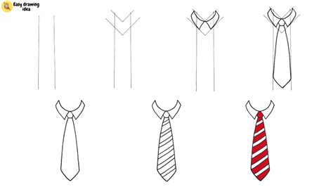 How To Draw A Tie Step By Step For Kids