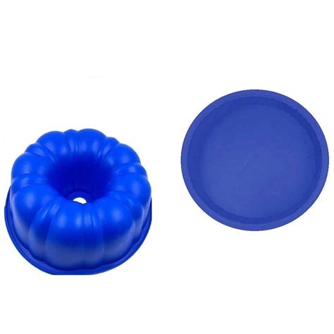 Kit 2 Formas Silicone Redonda E Vazada Bolo Pudim Shopee Brasil