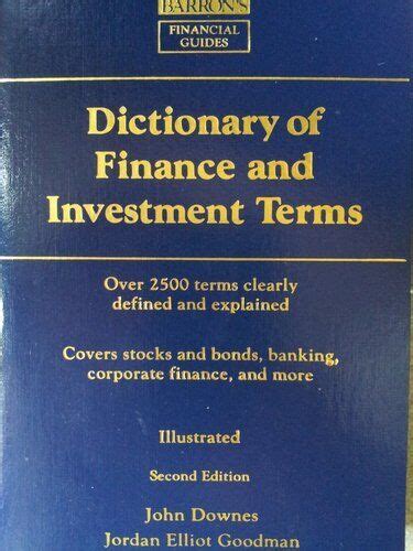 Dictionary Of Finance And Investment Terms Barron S By John Downes