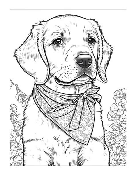 Free Golden Retriever Coloring Pages Coloring Pages