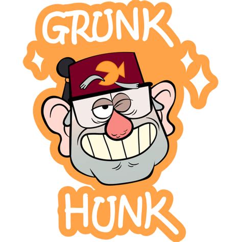 Gravity Falls Grunk Hunk Stan Sticker Sticker Mania