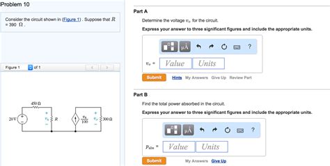 Solved Problem 10 Part A Consider the circuit shown in | Chegg.com 