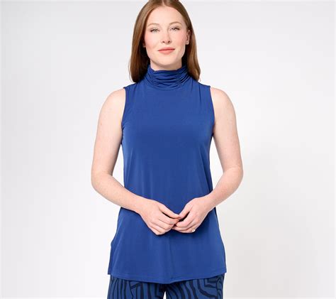 Susan Graver Modern Essentials Reg Liquid Knit Mock Neck Tunic Qvc