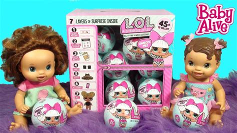 Lol Dolls 7 Layers Of Surprise Blind Bag Ball With Baby Alive Unboxing