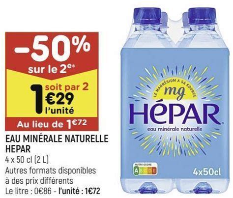 Promo Eau Min Rale Naturelle H Par Chez Leader Price