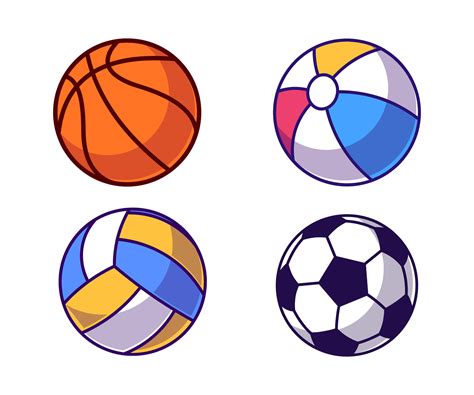 Vector Ilustraci N Deportes Pelota Dibujos Animados Colecci N