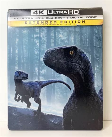 JURASSIC WORLD DOMINION SteelBook 4K Ultra HD Blu Ray Digital NEW