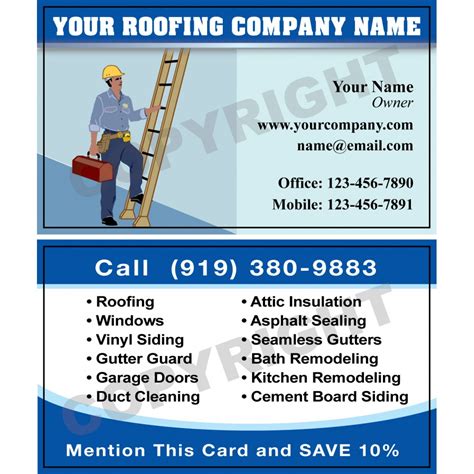 Roofing Business Card #10