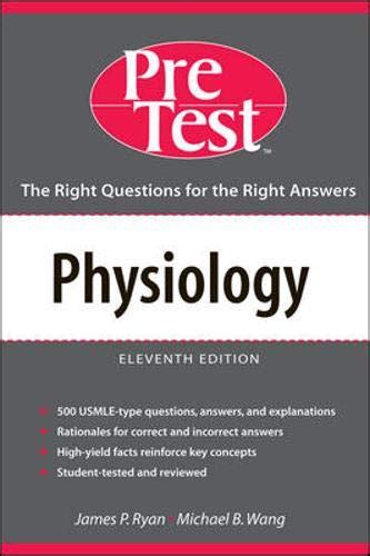 Physiology Pretest Self Assesment And Review 9780071436533 Medicine