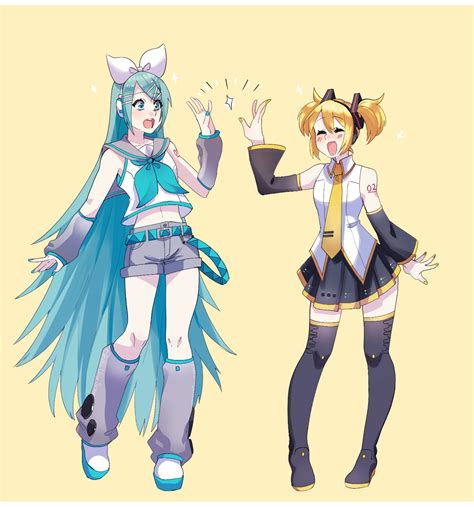 Chiyo 🌸 莉世 🌸 치요 On Twitter 初音ミク X 鏡音リン💙💛 Prskfa 初音ミク 鏡音リン