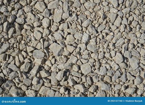 Rubble Background Gravel Road Gray Rubble Stones Road Base Stock