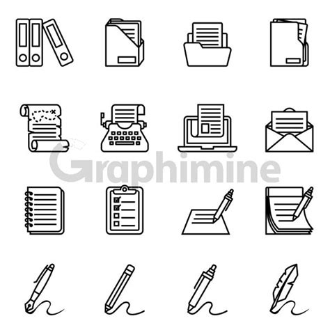 دانلود وکتور آیکن اسناد کاغذ قلم دانلود تصویر وکتور آیکن اسناد کاغذ قلم