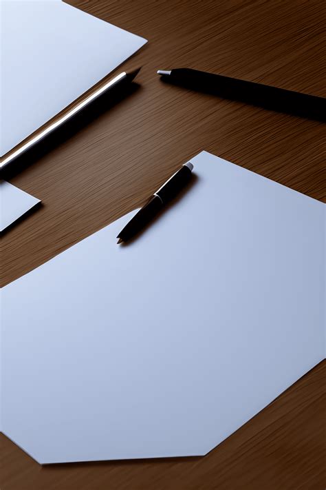 Paper on a Desk Mockup · Creative Fabrica