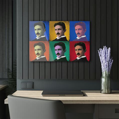 Nikola Tesla Pop Art Style Acrylic Prints french Cleat - Etsy