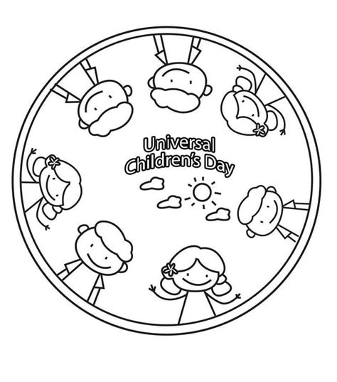 Coloriages Gratuits Pour La Journ E Universelle Des Enfants