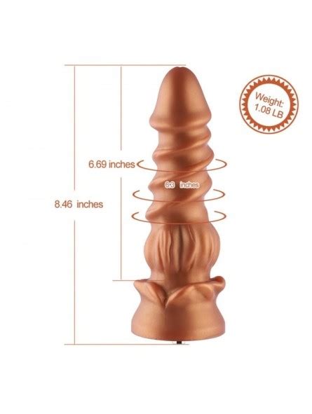 Hismith 8 46 Spiral Grain Silicone Dildo With KlicLok System For